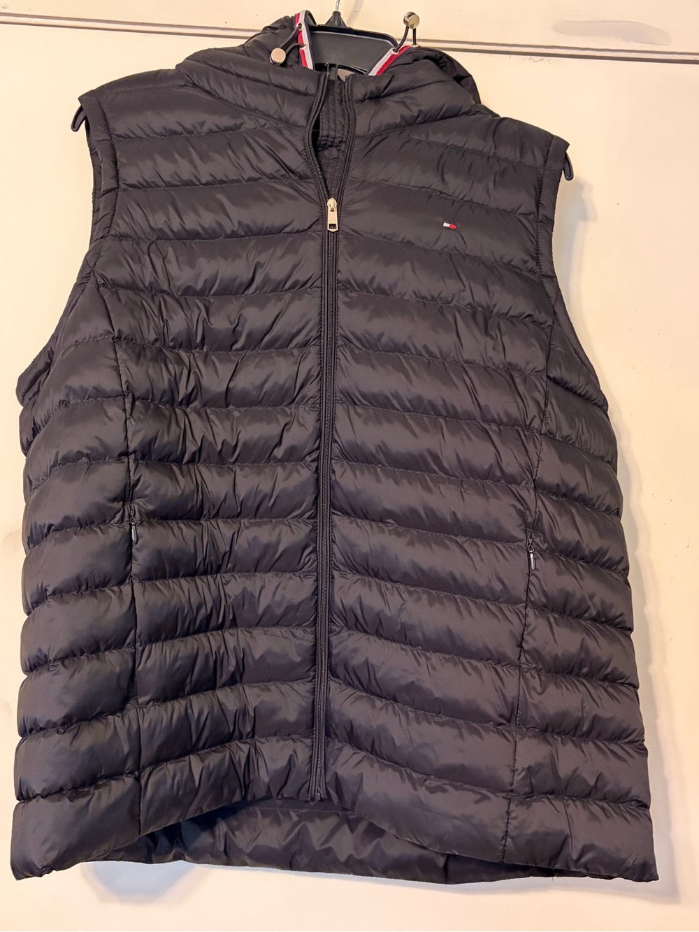 Tommy Hilfiger Navy Quilted Hooded Puffer Vest